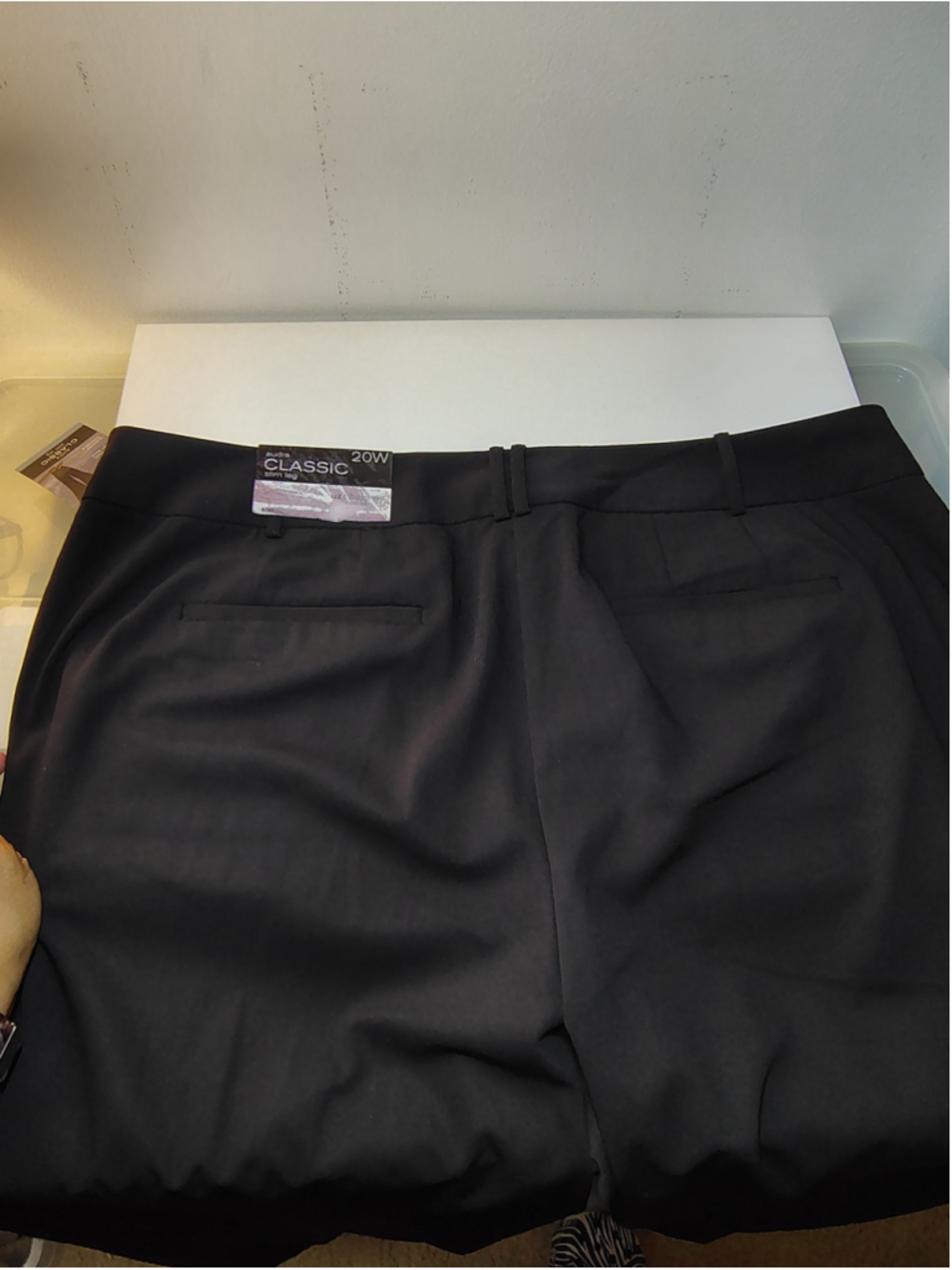 Liz Claiborne Career Woman Audra Classic Slim Leg Pants 20W Black Career Office - Picture 8 of 13